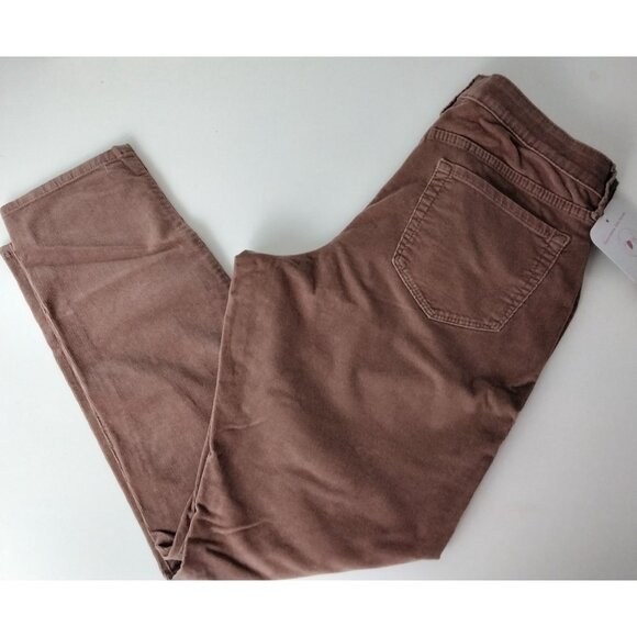 Isabel Maternity Pink Skinny Corduroy Expandable Side Panel Maternity Pants - Picture 4 of 9